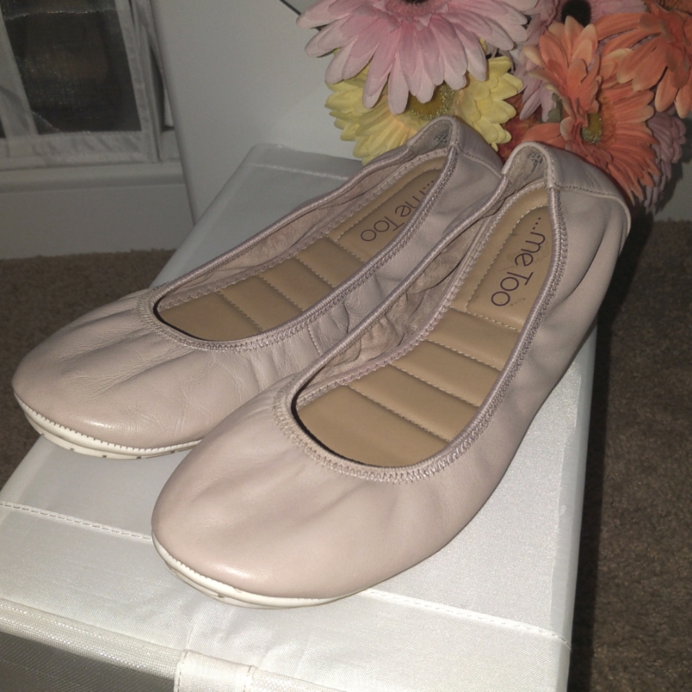 Me Too  Leather ballet flats - blush nude 9.5